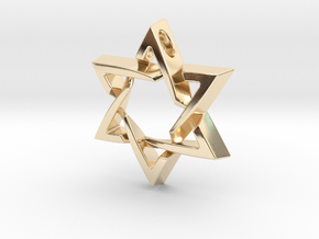 Woven Star of David in 9K Yellow Gold 