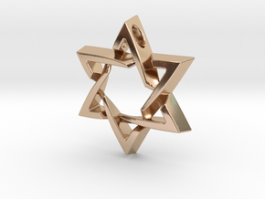 Woven Star of David in 9K Rose Gold 