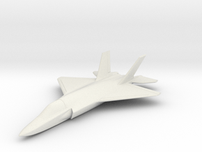HAL AMCA Stealth Fighter (2021 Production Model) in White Natural Versatile Plastic: 6mm