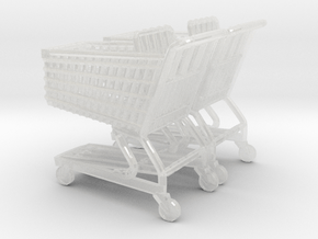 Shopping cart 01. 1:48  in Clear Ultra Fine Detail Plastic