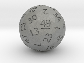 d49 Sphere Dice (Regular Edition) in Gray PA12