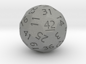 d42 Sphere Dice (Regular Edition) in Gray PA12