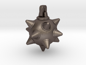 Morning-Star Pendant Head(s) in Polished Bronzed Silver Steel