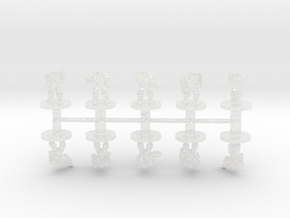 Judge Dredd Classic 6mm miniature models set epic in Clear Ultra Fine Detail Plastic