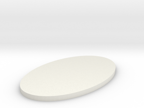 Oval emblem thick in White Natural Versatile Plastic