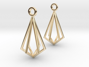 Cage Earring in 14k Gold Plated Brass
