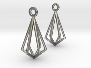 Cage Earring in Natural Silver
