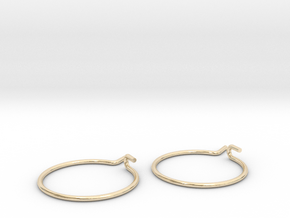 Small earing hoop for drops in 14k Gold Plated Brass