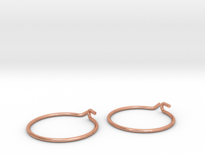Small earing hoop for drops in Natural Copper