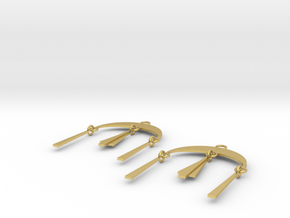 Ivara Earrings in Polished Brass (Interlocking Parts)
