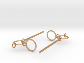 Elya Earrings in Polished Bronze (Interlocking Parts)