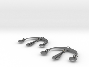 Elowen Earrings in Polished Silver (Interlocking Parts)