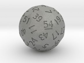 d54 Sphere Dice (Regular Edition) in Gray PA12