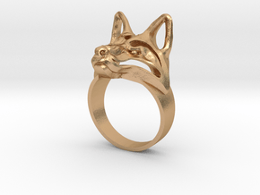 The Wolf Ring in Natural Bronze: 6 / 51.5