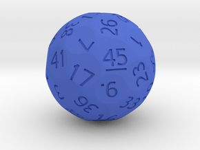 d45 Sphere Dice (Regular Edition) in Blue Processed Versatile Plastic
