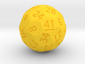 d41 Sphere Dice (Regular Edition) in Yellow Processed Versatile Plastic