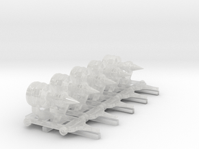 1:400 Jet Engine Cart 5pc in Clear Ultra Fine Detail Plastic