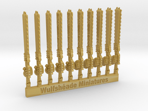 Chain Macuahuitl x10 (5 Left Hand - 5 Right Hand) in Tan Fine Detail Plastic