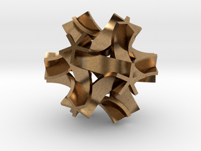 Origami I,  pendant in Natural Brass