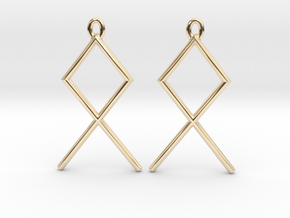 Runish Fish I - Drop Earrings in 14k Gold Plated Brass