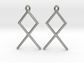 Runish Fish I - Drop Earrings in Natural Silver