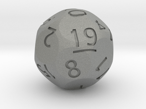 d19 Sphere Dice (Regular Edition) in Gray PA12
