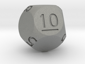 d10 Sphere Dice (Regular Edition) in Gray PA12