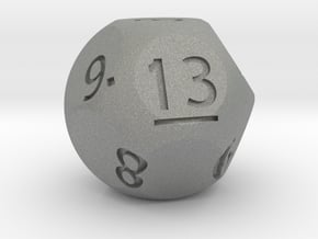 d13 Sphere Dice (Regular Edition) in Gray PA12