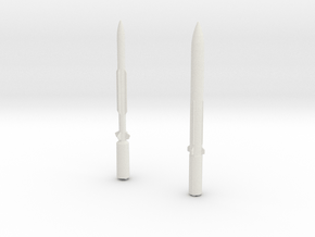 1/72 Scale SSM-3 Block I and II Missile in White Natural Versatile Plastic