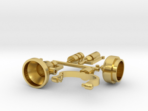 1:22.5 G-scale Bell, Whistles, Safety Valve, Cap in Polished Brass
