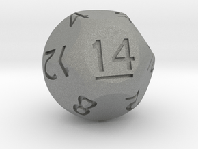 d14 Sphere Dice (Regular Edition) in Gray PA12