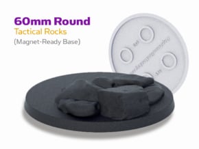Left-foot Tactical Rocks : 60mm Round Base in Black PA12