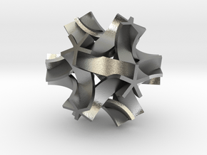 Origami I,  pendant in Natural Silver