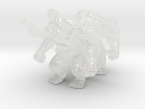 White Apes Set 10mm miniature models fantasy games in Clear Ultra Fine Detail Plastic