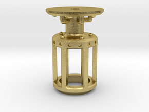 Serenity Hot Chassis Rotating Crystal Chamber in Natural Brass