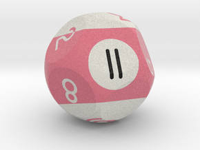 d11 Pool Ball Dice in Natural Full Color Sandstone