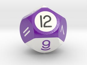 d12 Pool Ball Dice in Smooth Full Color Nylon 12 (MJF)
