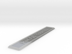 Nameplate HMAS Tobruk in Clear Ultra Fine Detail Plastic