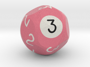 d3 Pool Ball Dice (1-3 five times) in Natural Full Color Sandstone