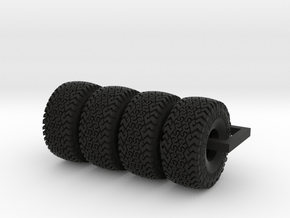 1/64 44/18.5R15 MT Baja Belt tires 6.50 mm id  in Black Natural Versatile Plastic