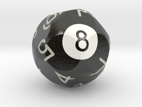 d8 Pool Ball Dice (1-8 twice) in Smooth Full Color Nylon 12 (MJF)