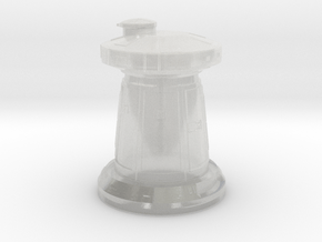 SNOW TURRET CLOSED 1/72 in Clear Ultra Fine Detail Plastic