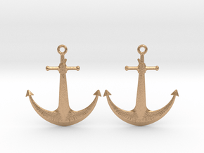 Anchor - Post Earrings in Natural Bronze
