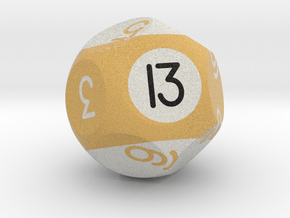 d13 Pool Ball Dice in Matte High Definition Full Color