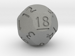 d18 Sphere Dice (Regular Edition) in Gray PA12