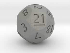 d21 Sphere Dice (Regular Edition) in Gray PA12