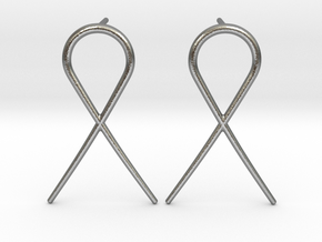 Runish Fish II - Post Earrings in Natural Silver