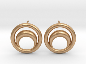 South Moon - Post Earrings in Natural Bronze