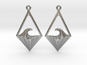 Wave Tie - Drop Earrings in Natural Silver