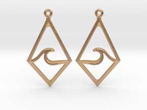 Wave Tie Translucent - Drop Earrings in Natural Bronze